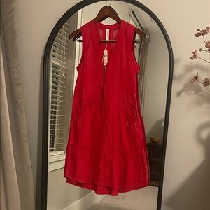 Chic Scarlet High Low Dress